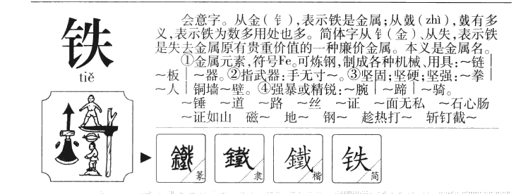 铁字字源字典