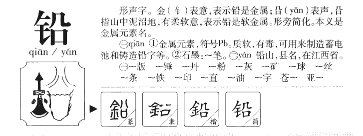 铅字字源字典