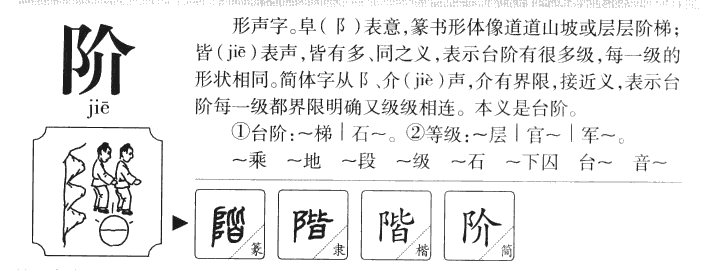 阶字字源字典