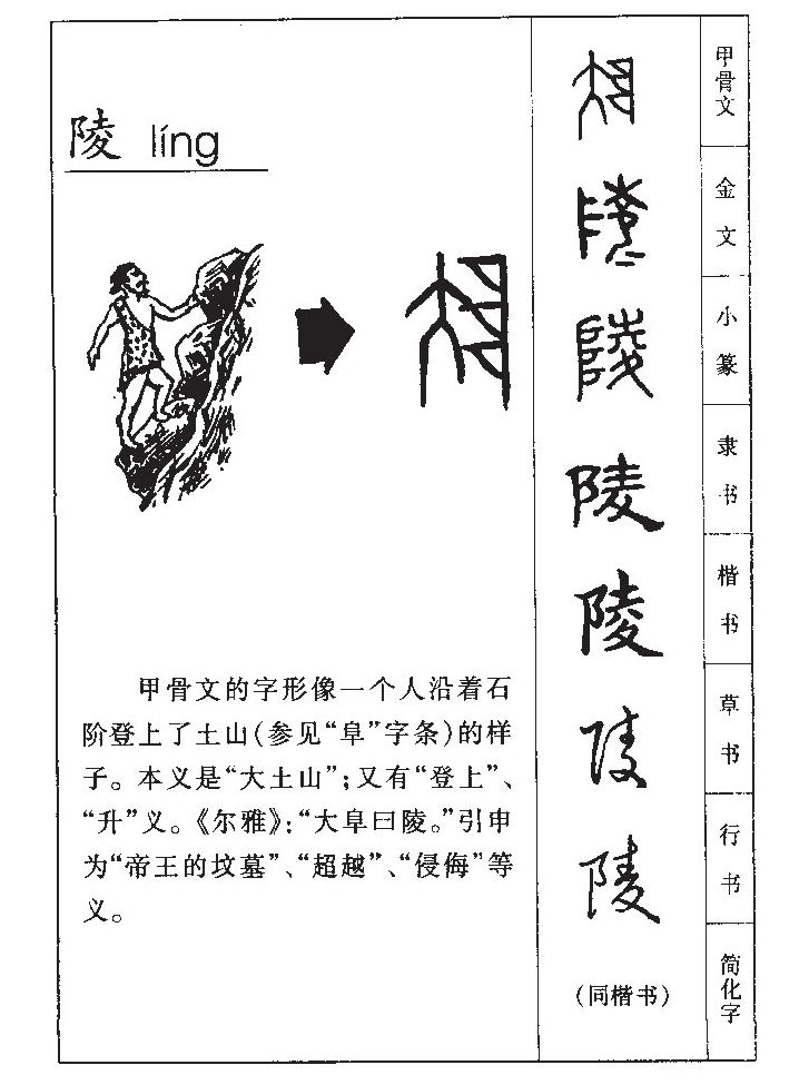 陵字字源字典