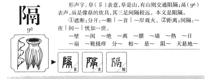 隔字字源字典