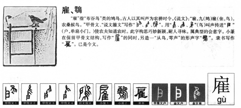 雇字字源字典
