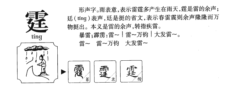 霆字字源字典