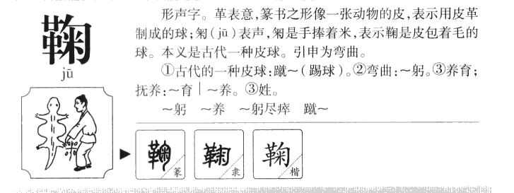 鞠字字源字典