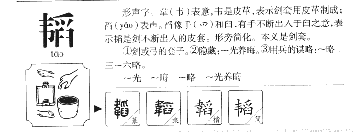 韬字字源字典