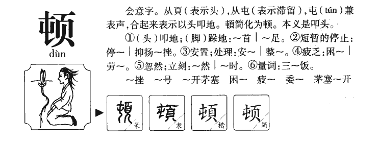 顿字字源字典