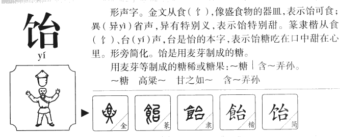 饴字字源字典