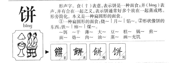 饼字字源字典