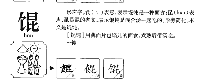 馄字字源字典