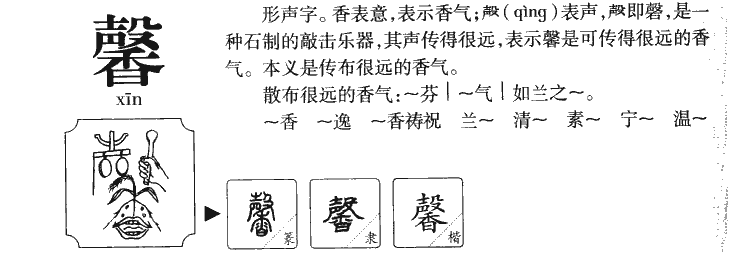 馨字字源字典