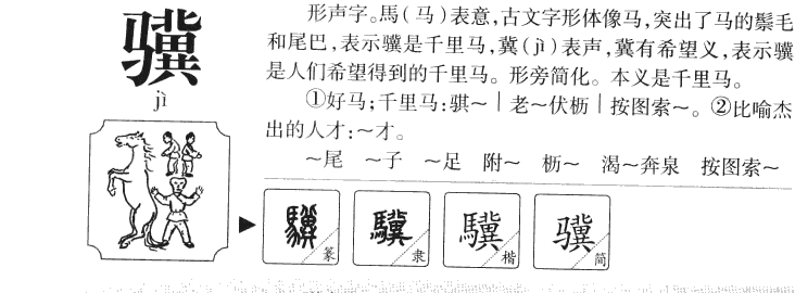 骥字字源字典