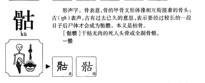 骷字字源字典