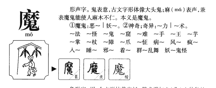 魔字字源字典