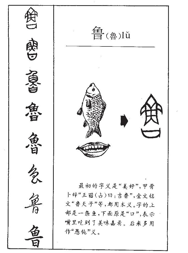 鲁字字源字典