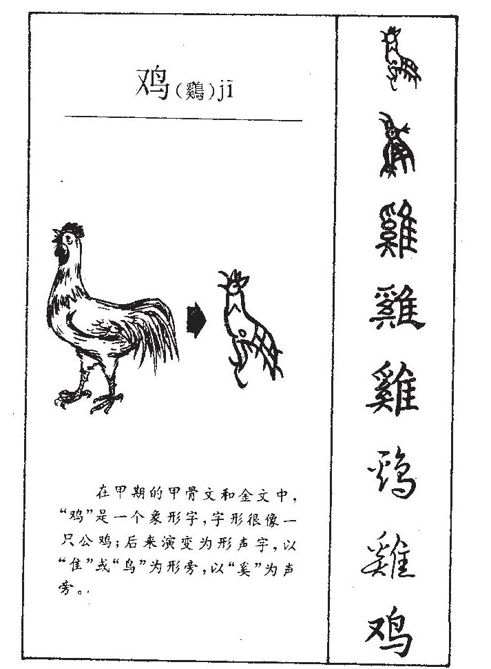 鸡字字源字典