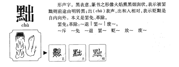 黜字字源字典