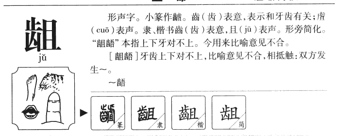 龃字字源字典